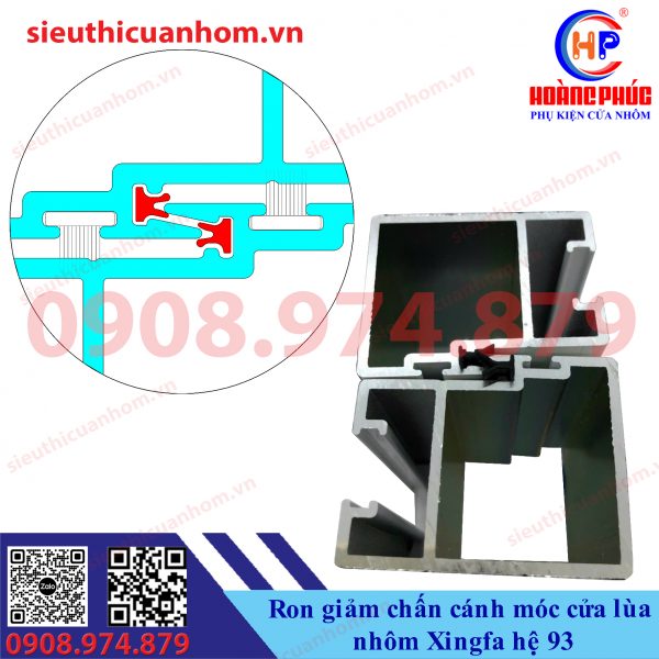 Ron giảm chấn cánh móc cửa lùa nhôm Xingfa hệ 93