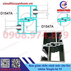 Ron giảm chấn cánh móc cửa lùa nhôm Xingfa hệ 93